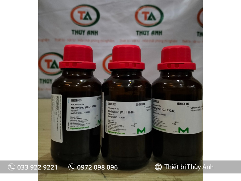 Hóa chất Methyl red (C.I. 13020) indicator ACS,Reag. Ph Eur 25g Merck