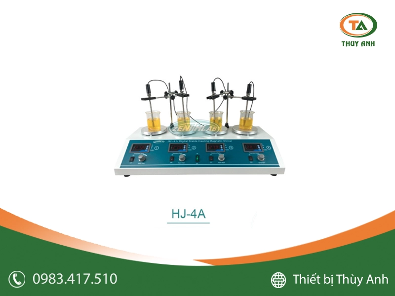 Máy khuấy từ gia nhiệt đa vị trí HJ-4A Zenith Lab