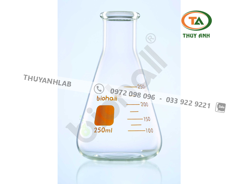 BIOHALL Bình tam giác miệng hẹp (không nút)