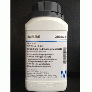 Hóa chất di-Sodium hydrogen phosphate anhydrous for analysis particle size about 0.2-1 mm (~18-80 mesh ASTM) EMSURE® 500g Merck