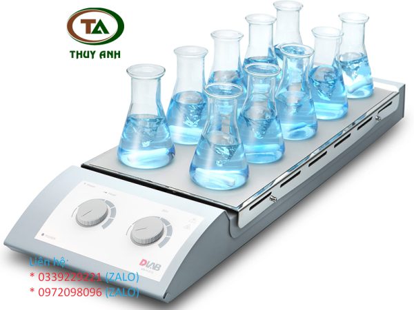 Máy khuấy từ gia nhiệt MS-H-S10 DLAB (0-1100 vòng/phút, 10 vị trí)