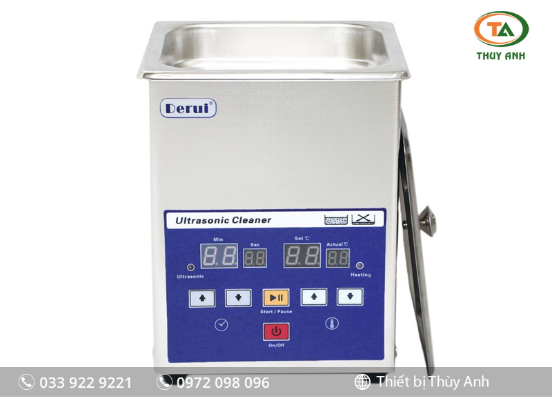 Bể rửa siêu âm DR-LQ13 DERUI (1.3 lít, 40KHz)
